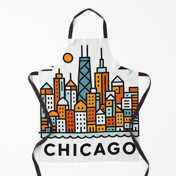 Item preview, Chicago Illinois Travel Souvenir - Willis Tower Skyline & L Train Art designed and sold by OzzFrequency.