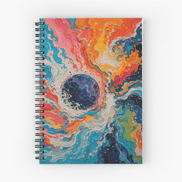Item preview, Vibrant Abstract Cosmic Planet Impasto Oil Painting designed and sold by GideonBrant.