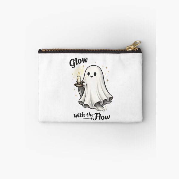 Item preview, Glow with the Flow Cute Ghost | Whimsical Candle Halloween Illustration designed and sold by BlackBoneArt.