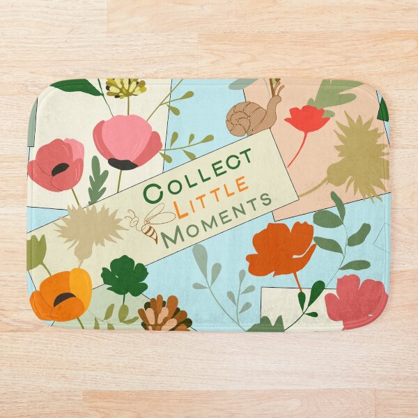 Aperçu de l'œuvre Motif botanique rectangulaire de coquelicots sauvages créée et vendue par Vibria Pattern Studio.