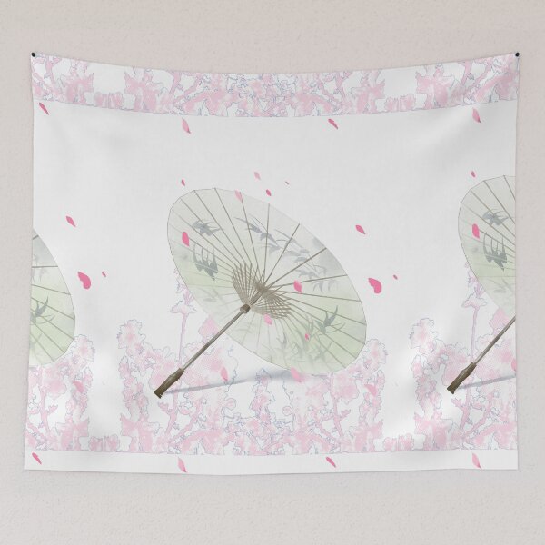 Item preview, Traditional Asian Oil Paper Umbrella Falling Cherry Blossom Petals designed and sold by Rehnair.