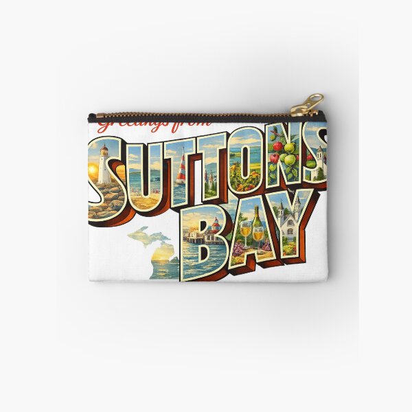 Item preview, Greetings from Suttons Bay | Vintage Michigan Art designed and sold by FreshWaterWares.