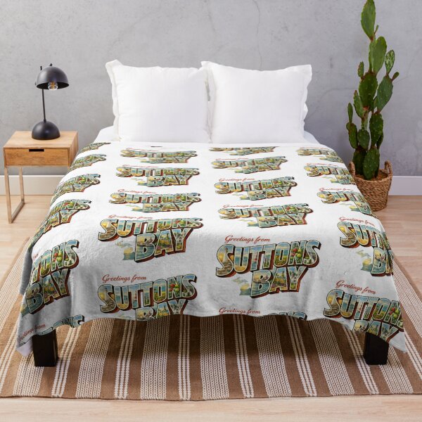 Item preview, Greetings from Suttons Bay | Vintage Michigan Art designed and sold by FreshWaterWares.