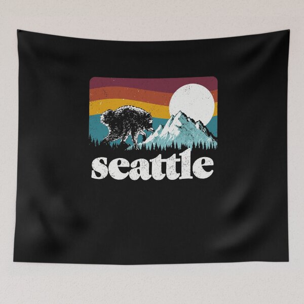 Item preview, Jimothy Viral Raccoon Seattle Washington Mountains Retro  designed and sold by mareix.
