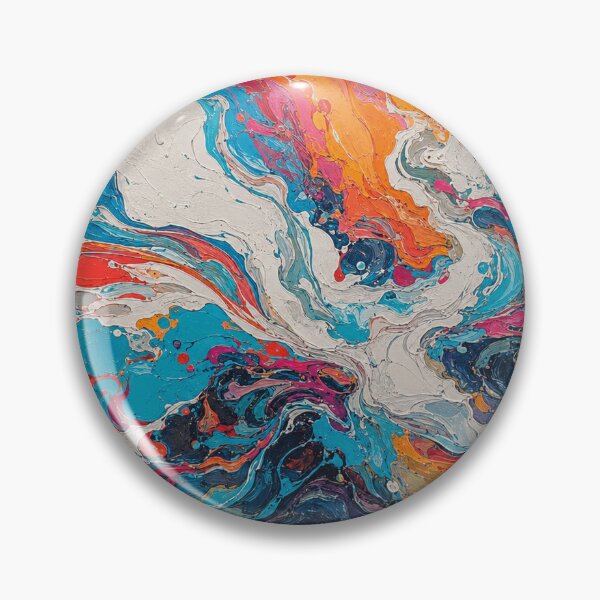 Item preview, Dynamic Colorful Fluid Abstract Impasto Art designed and sold by GideonBrant.