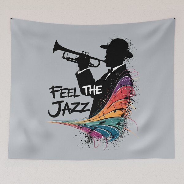 Item preview, Colorful Trumpet Player Jazz Lover - International Jazz Day designed and sold by Art-Arcade6.