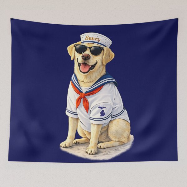 Item preview, Sunny the Sailor Labrador | Michigan Dog Art designed and sold by FreshWaterWares.