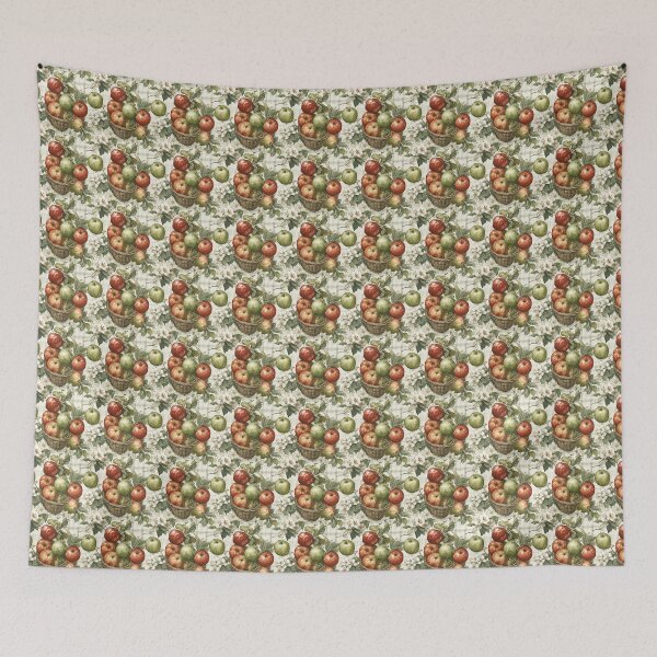 Item preview, Vintage Bushel Harvest: Apples, Blossoms & Plaid designed and sold by TJ Art and Camera.