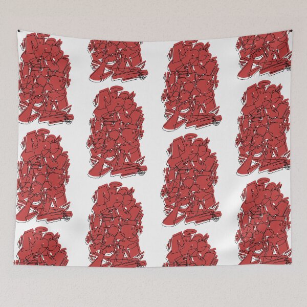Item preview, Red Graffiti Tag Alphabet designed and sold by simplementemarc.