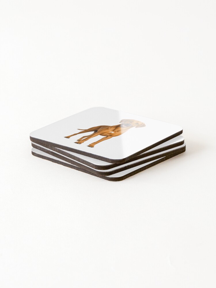 Thumbnail 4 of 5, Coasters (Set of 4), Rhodesian Ridgeback Dog designed and sold by BackgroundND.