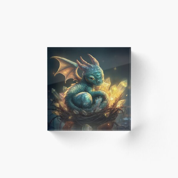 Item preview, Adorable Baby Dragon Curled in a Nest designed and sold by StudioForge.