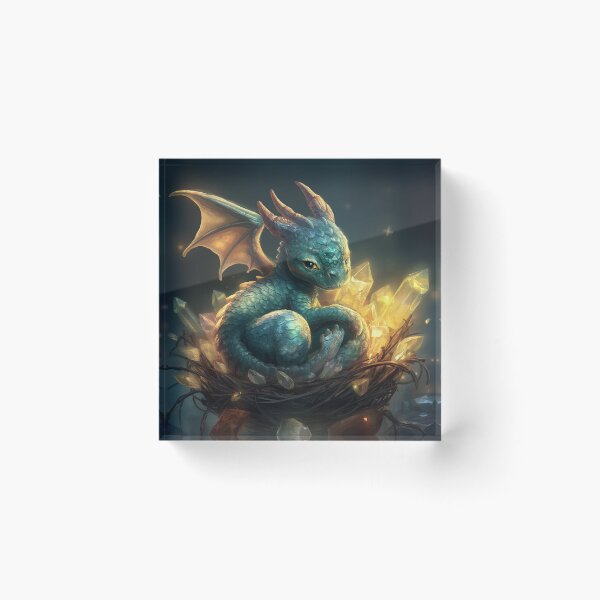 Item preview, Adorable Baby Dragon Curled in a Nest designed and sold by StudioForge.