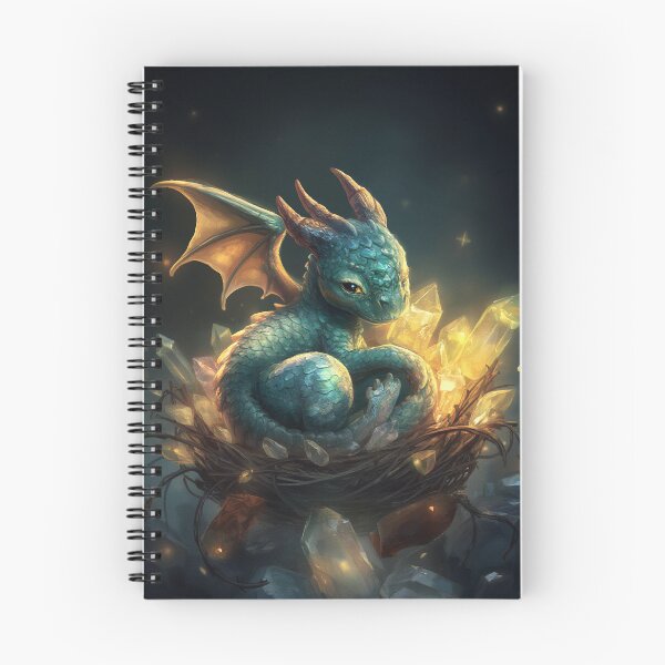 Item preview, Adorable Baby Dragon Curled in a Nest designed and sold by StudioForge.
