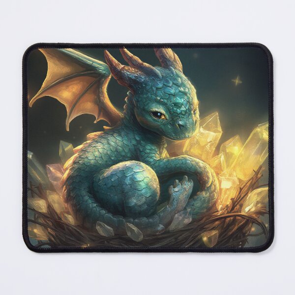 Item preview, Adorable Baby Dragon Curled in a Nest designed and sold by StudioForge.
