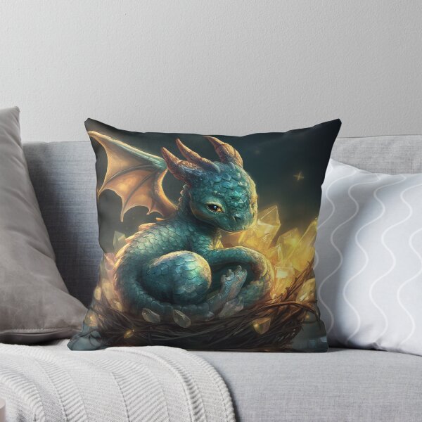 Item preview, Adorable Baby Dragon Curled in a Nest designed and sold by StudioForge.