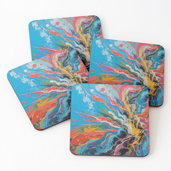 Item preview, Energetic Color Splash Abstract Fluid Painting designed and sold by GideonBrant.