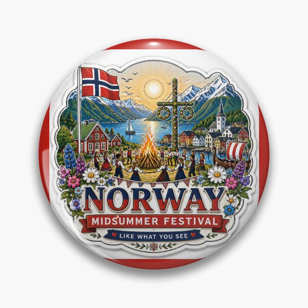 Item preview,  Norway Midsummer Festival 3D Label  Label Text  ??  designed and sold by PaintMeWorld.
