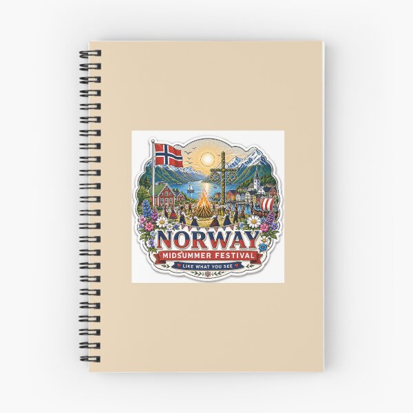 Item preview,  Norway Midsummer Festival 3D Label  Label Text  ??  designed and sold by PaintMeWorld.