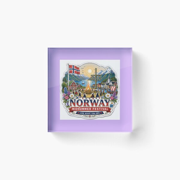 Item preview,  Norway Midsummer Festival 3D Label  Label Text  ??  designed and sold by PaintMeWorld.