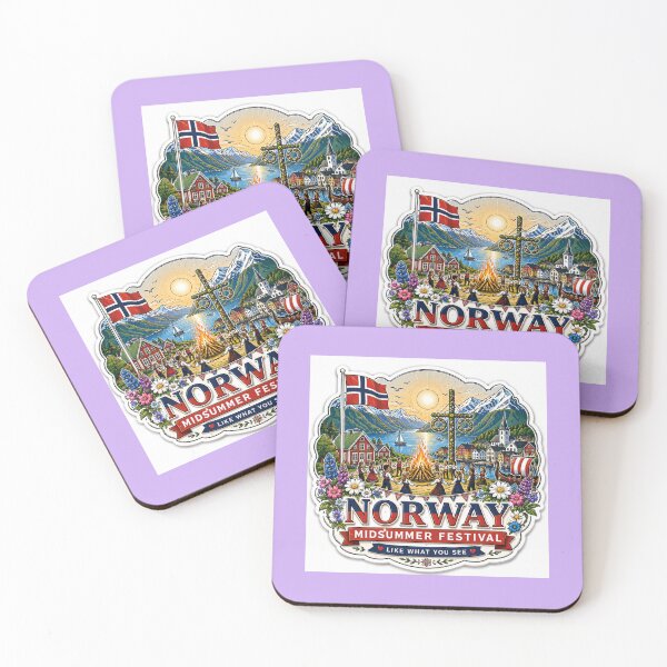 Item preview,  Norway Midsummer Festival 3D Label  Label Text  ??  designed and sold by PaintMeWorld.