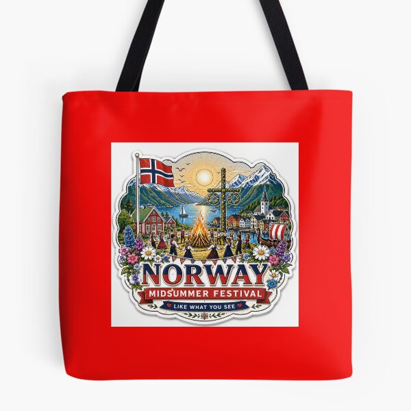 Item preview,  Norway Midsummer Festival 3D Label  Label Text  ??  designed and sold by PaintMeWorld.