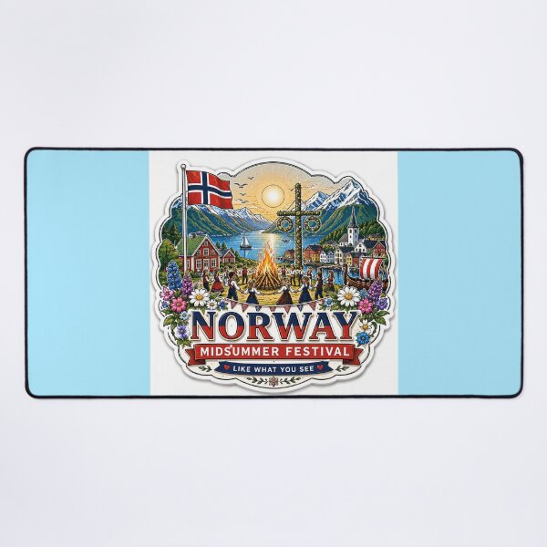 Item preview, Norway Midsummer Festival 3D Label Label Text ?? designed and sold by PaintMeWorld.