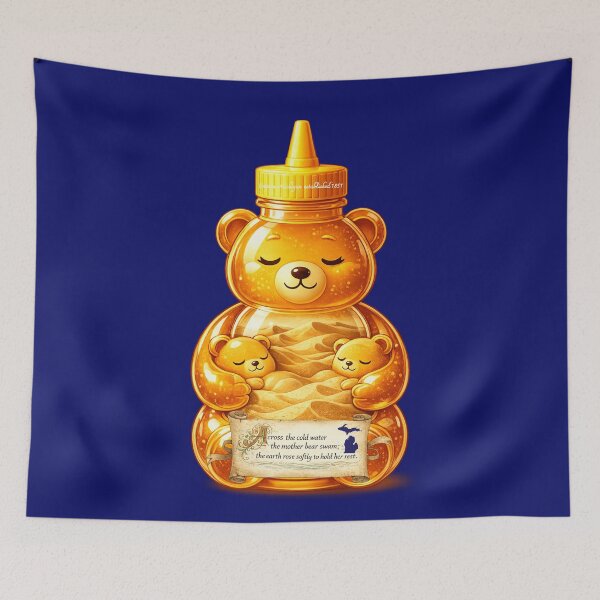 Item preview, Sleeping Bear Honey Bottle | Michigan Folk Art designed and sold by FreshWaterWares.