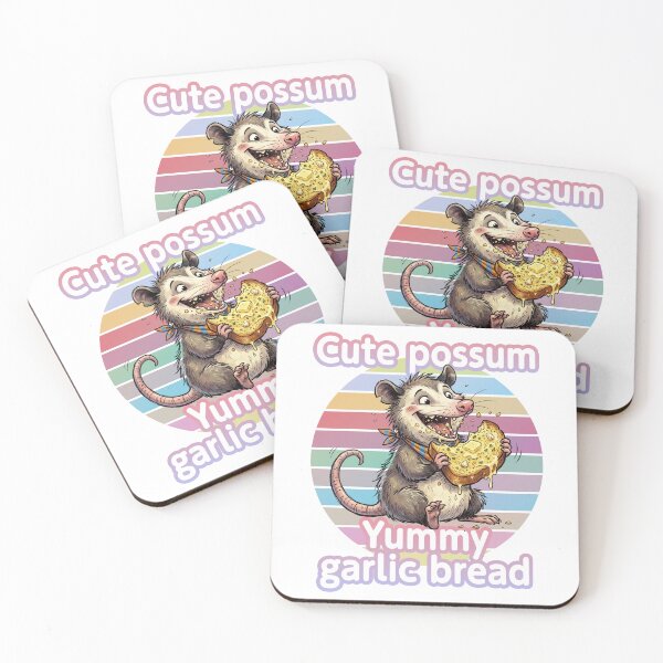 Item preview, Cute Possum Loves Garlic Bread designed and sold by LOVEARTDESIGN.