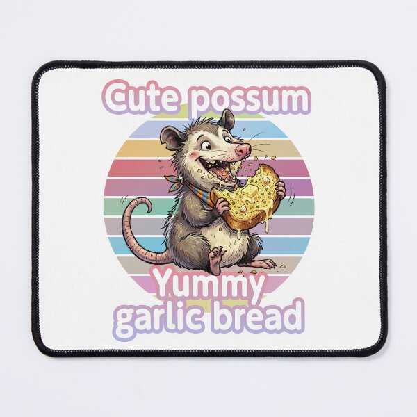Item preview, Cute Possum Loves Garlic Bread designed and sold by LOVEARTDESIGN.