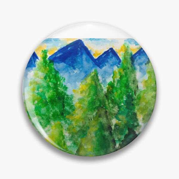 Item preview, Pine Trees & Mountains - Nature Landscape Ilustration  designed and sold by lilylightstudio.