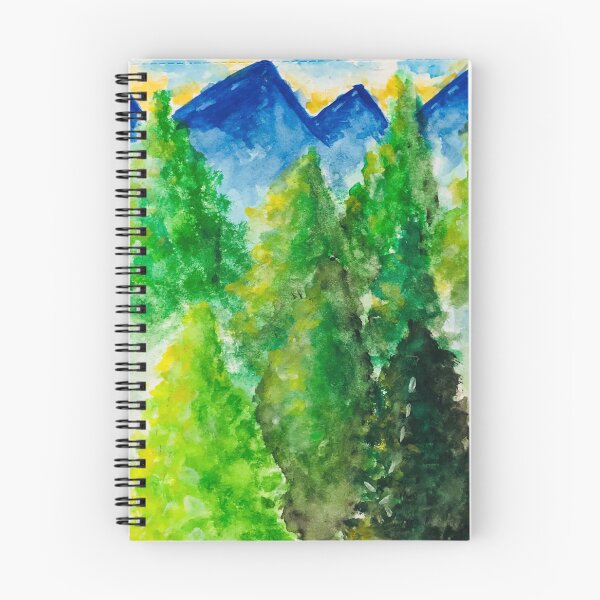 Item preview, Pine Trees & Mountains - Nature Landscape Ilustration  designed and sold by lilylightstudio.