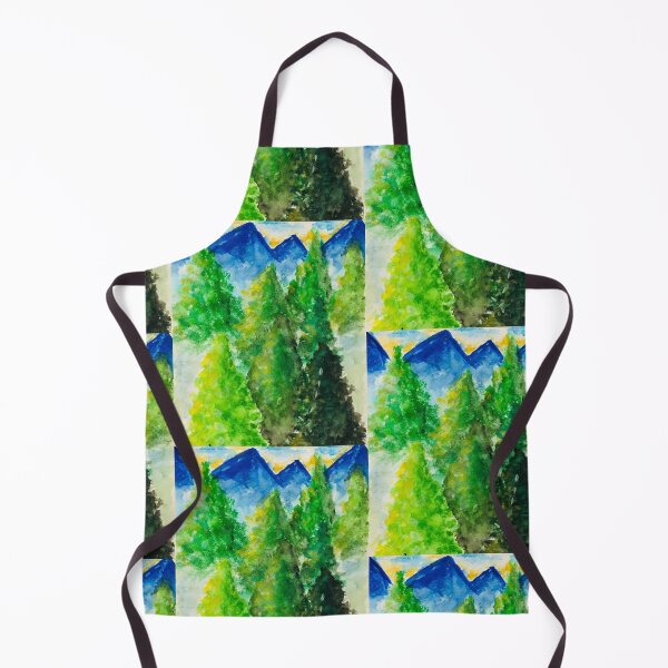 Item preview, Pine Trees & Mountains - Nature Landscape Ilustration  designed and sold by lilylightstudio.