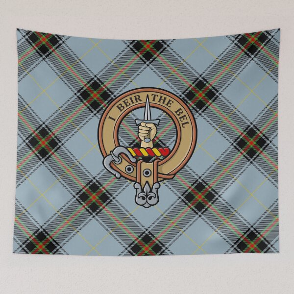 Item preview, Clan Bell Crest over Tartan designed and sold by sifis.