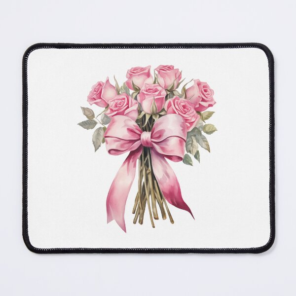 Item preview, Coquette Flower Bouquet Pink Rose Watercolor designed and sold by sunnivamla.