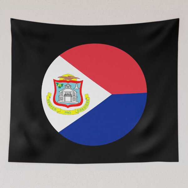 Item preview, Sint Maarten Circle Flag SX designed and sold by shitpostee.