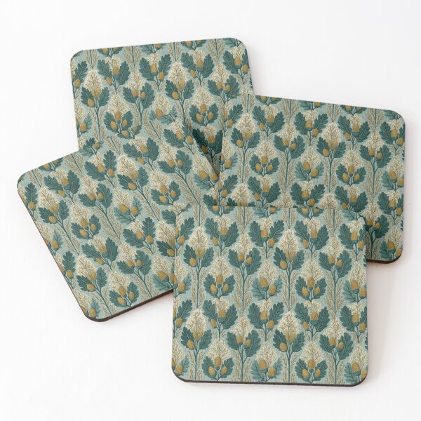 Item preview, Muted Sage Acorn & Oak Leaves designed and sold by TJ Art and Camera.