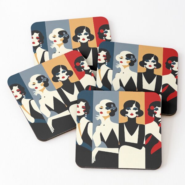 Item preview, One In The Same Four Elegant Females 1940s-Style Abstract designed and sold by miffd.