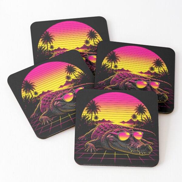 Item preview, Rad Aussie Salty – Cocodrilo Synthwave Retro 2 designed and sold by JMAVILA ART.