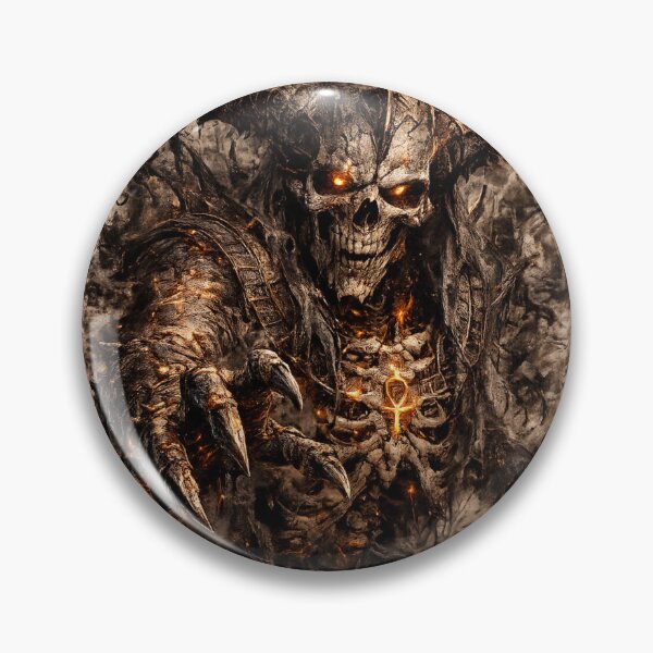 Item preview, Hellfire Horned Skeleton Demon Dark Fantasy Horror Design designed and sold by SkeletonMood.