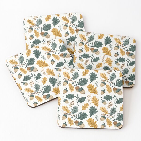 Item preview, Golden Autumn Oak & Acorn Botanical designed and sold by TJ Art and Camera.