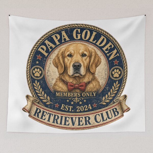 Artikelvorschau, Papa Golden Retriever Club entworfen und verkauft von zoughlal.