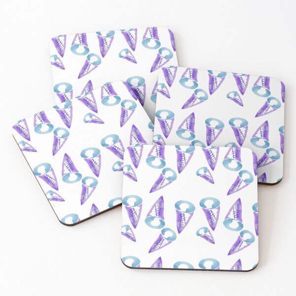 Item preview, Watercolor Ice Cream Blue Purple designed and sold by Designs by Sara Felton.