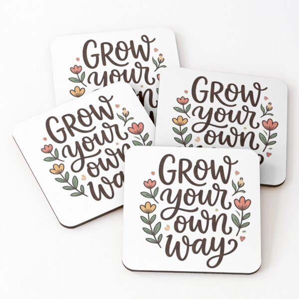 Item preview, Grow Your Own Way Floral Quote Positive Aesthetic designed and sold by Rehnair.