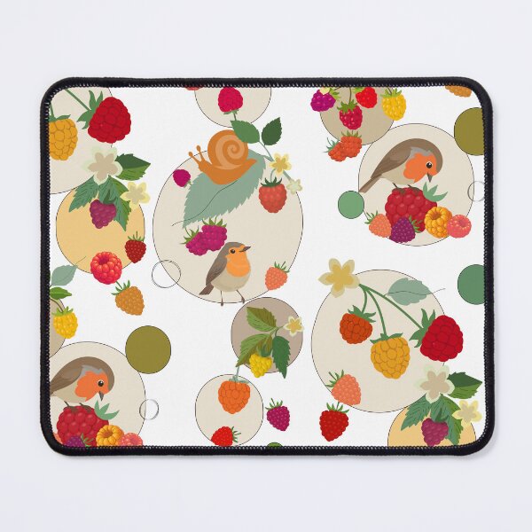 Item preview, Rainbow Raspberries & Robin Geometric Circle Pattern designed and sold by Vibria Pattern Studio.