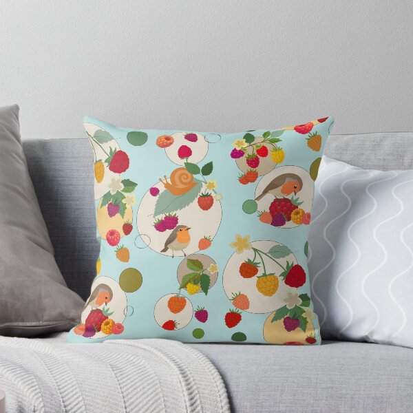Item preview, Rainbow Raspberries & Robin Geometric Circle Pattern designed and sold by Vibria Pattern Studio.