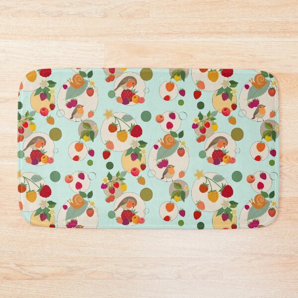 Item preview, Rainbow Raspberries & Robin Geometric Circle Pattern designed and sold by Vibria Pattern Studio.