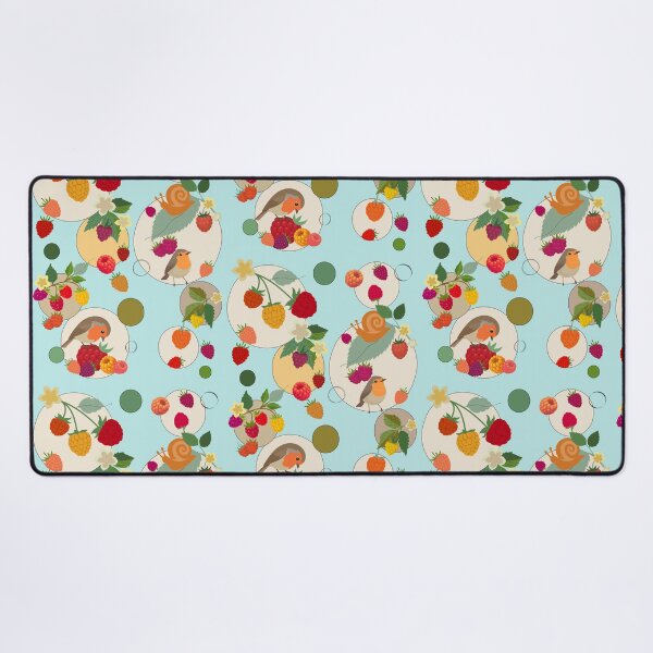 Item preview, Rainbow Raspberries & Robin Geometric Circle Pattern designed and sold by Vibria Pattern Studio.