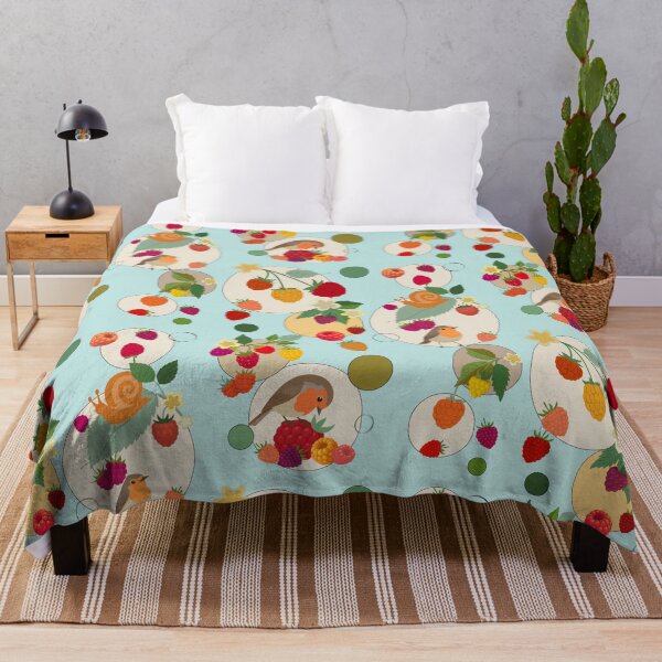 Item preview, Rainbow Raspberries & Robin Geometric Circle Pattern designed and sold by Vibria Pattern Studio.