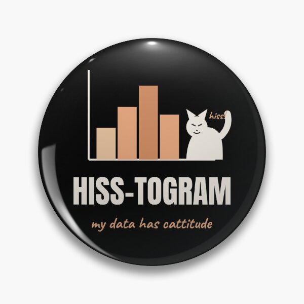 Item preview, Hiss-togram Funny Cat Statistics Pun Design designed and sold by The Cozy Design Studio.