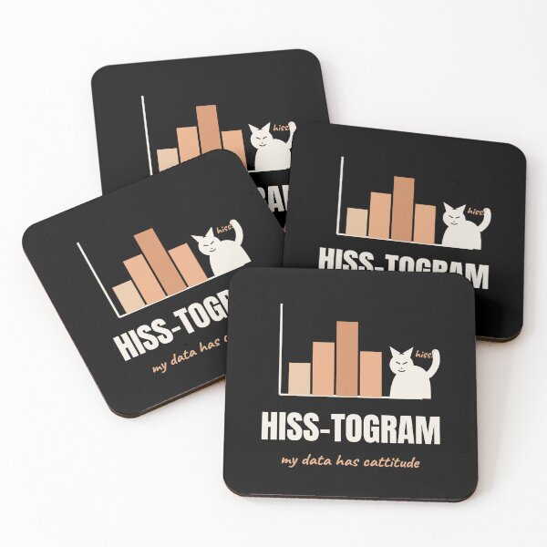 Item preview, Hiss-togram Funny Cat Statistics Pun Design designed and sold by The Cozy Design Studio.
